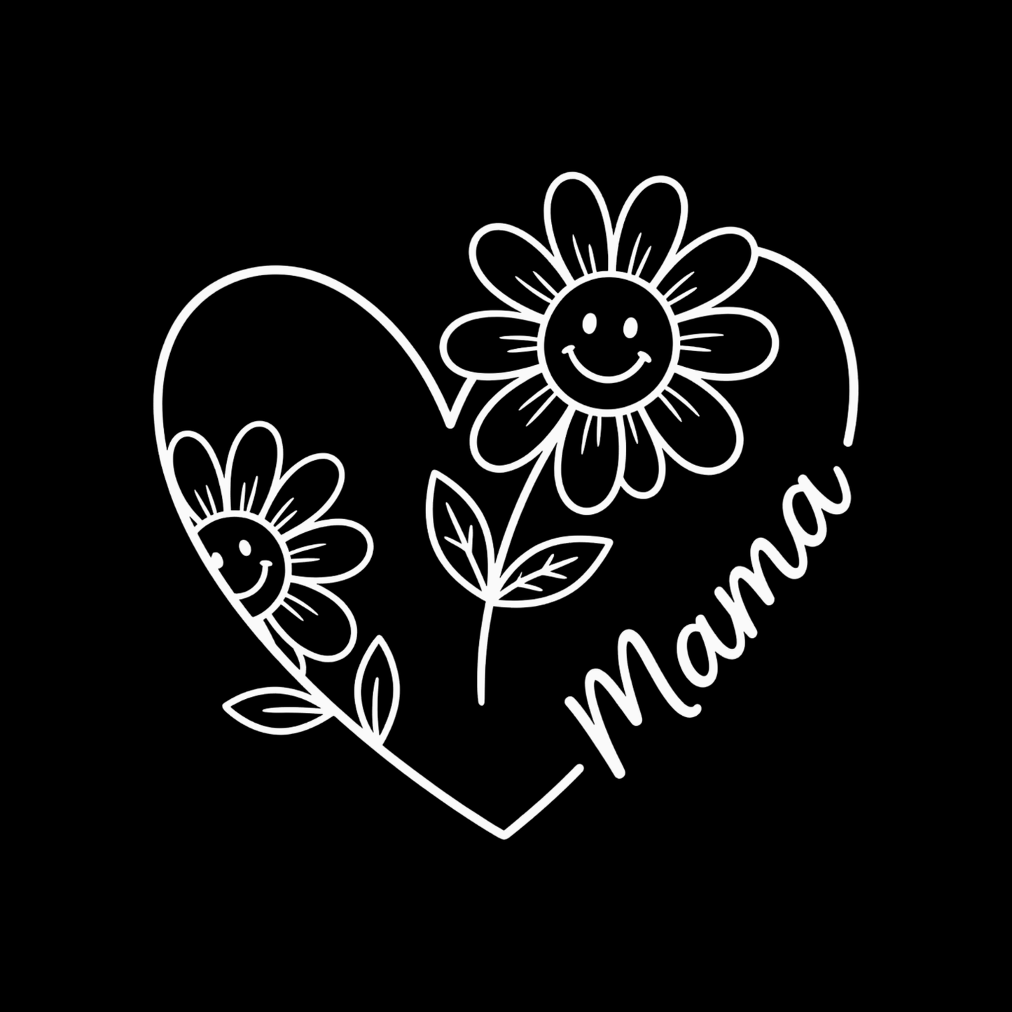 Mama Flower Heart T-shirt | Mama Graphic Tee | Mommy Printed Shirt | Mother’s Day | Birthday