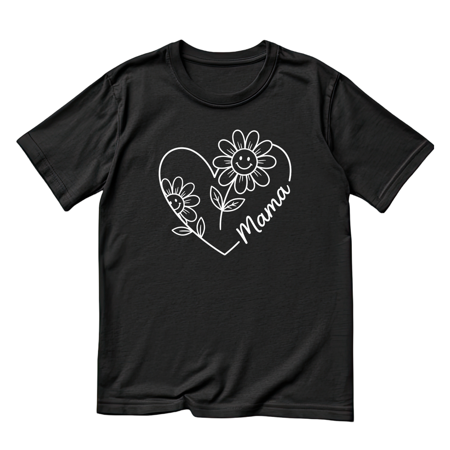 Mama Flower Heart T-shirt | Mama Graphic Tee | Mommy Printed Shirt | Mother’s Day | Birthday