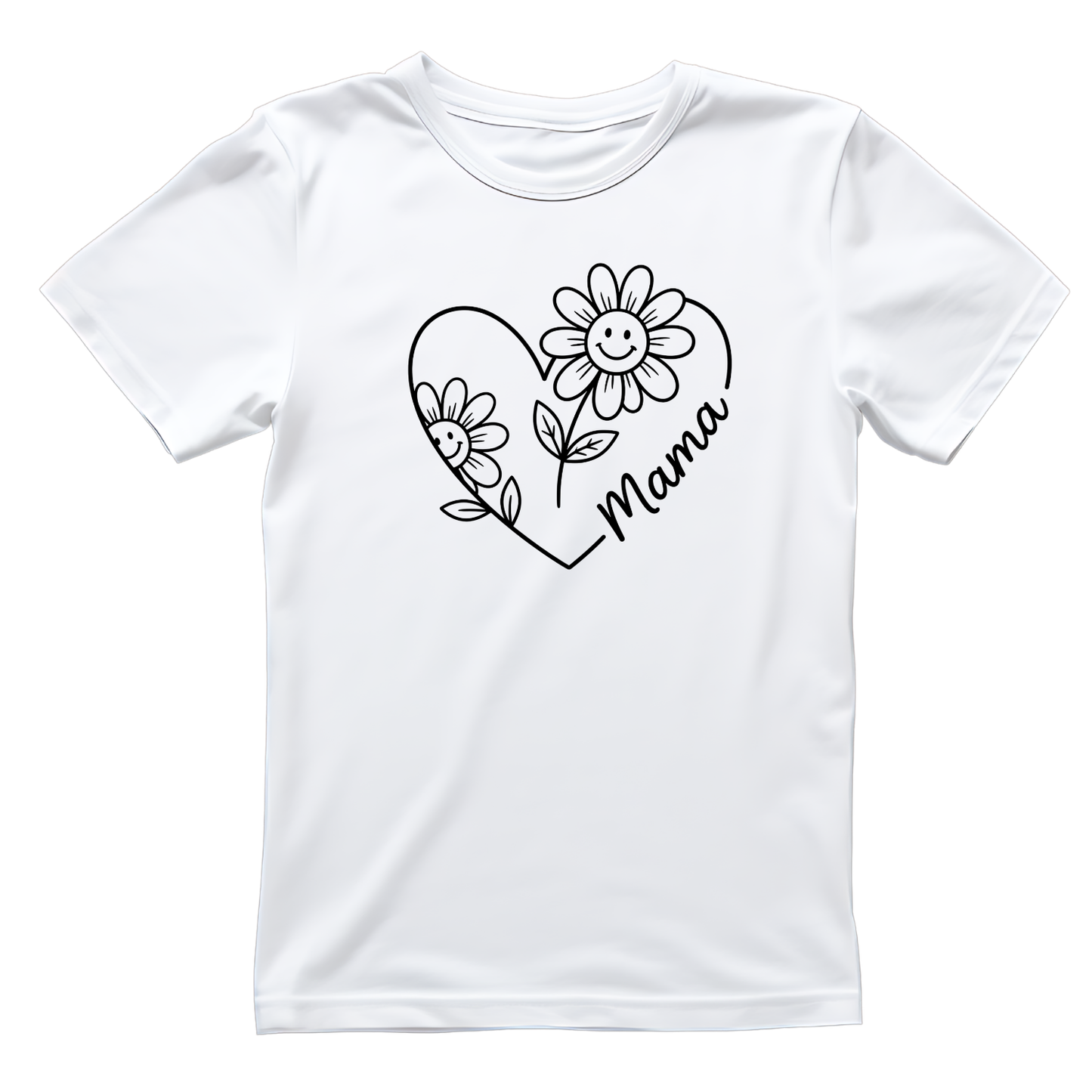 Mama Flower Heart T-shirt | Mama Graphic Tee | Mommy Printed Shirt | Mother’s Day | Birthday