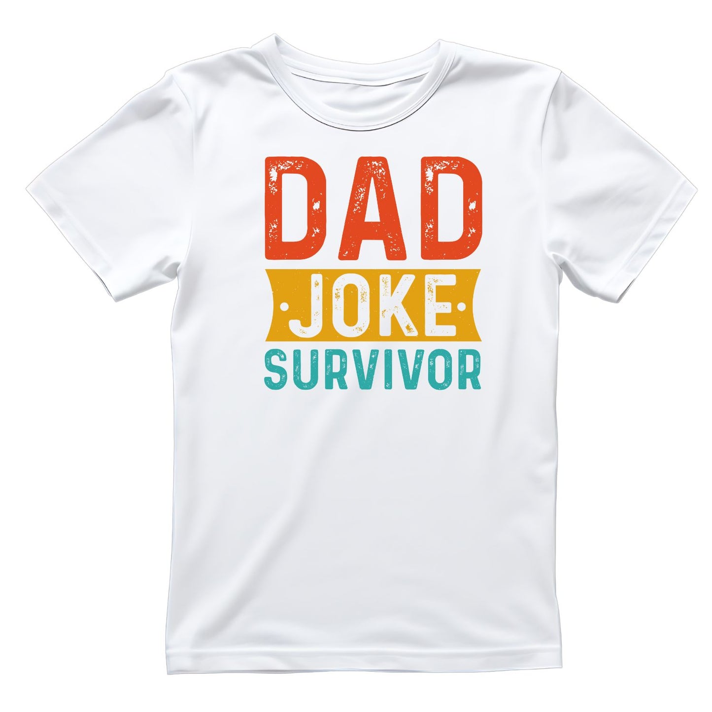 Dad Joke Survivor Coloured Font T-shirt
