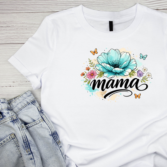 Mama Flower Watercolour T-shirt | Mama Graphic Tee | Mommy Printed Shirt | Mother’s Day | Birthday