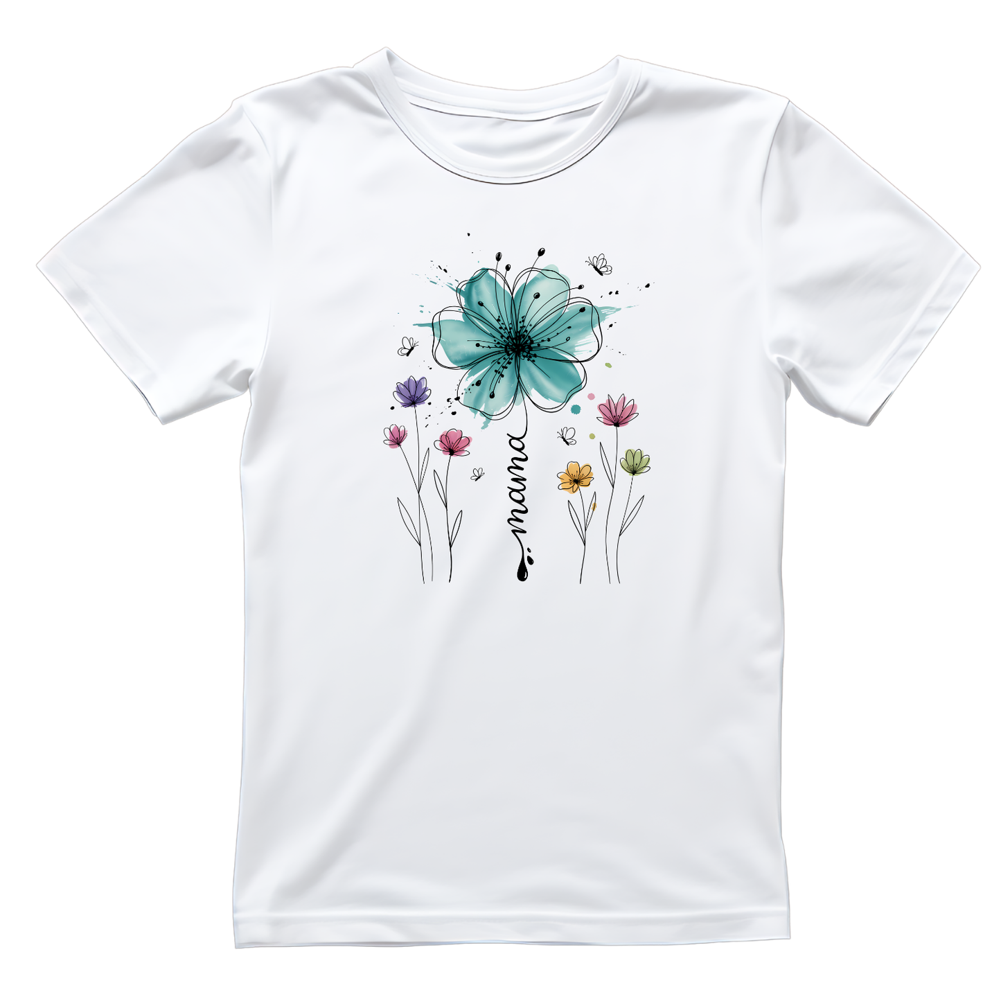 Mama Flower Watercolour T-shirt | Mama Graphic Tee | Mommy Printed Shirt | Mother’s Day | Birthday