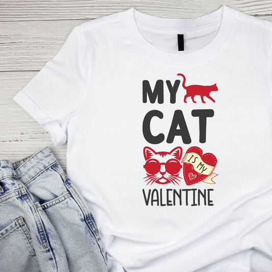 My Cat Is My Valentine T-shirt