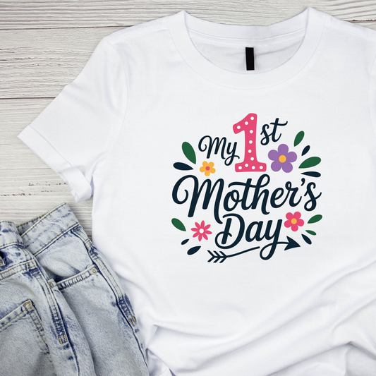 My 1st Mother’s Day T-shirt | Mama Graphic Tee | Mommy Printed Shirt | Mother’s Day |