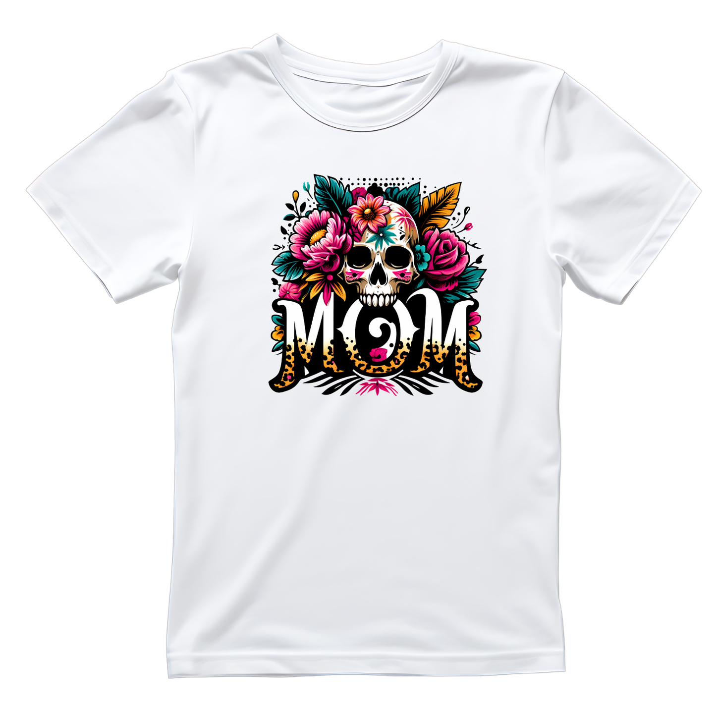 Mom Skull Bursting Florals T-shirt | Mama Graphic Tee | Mommy Printed Shirt | Mother’s Day | Birthday