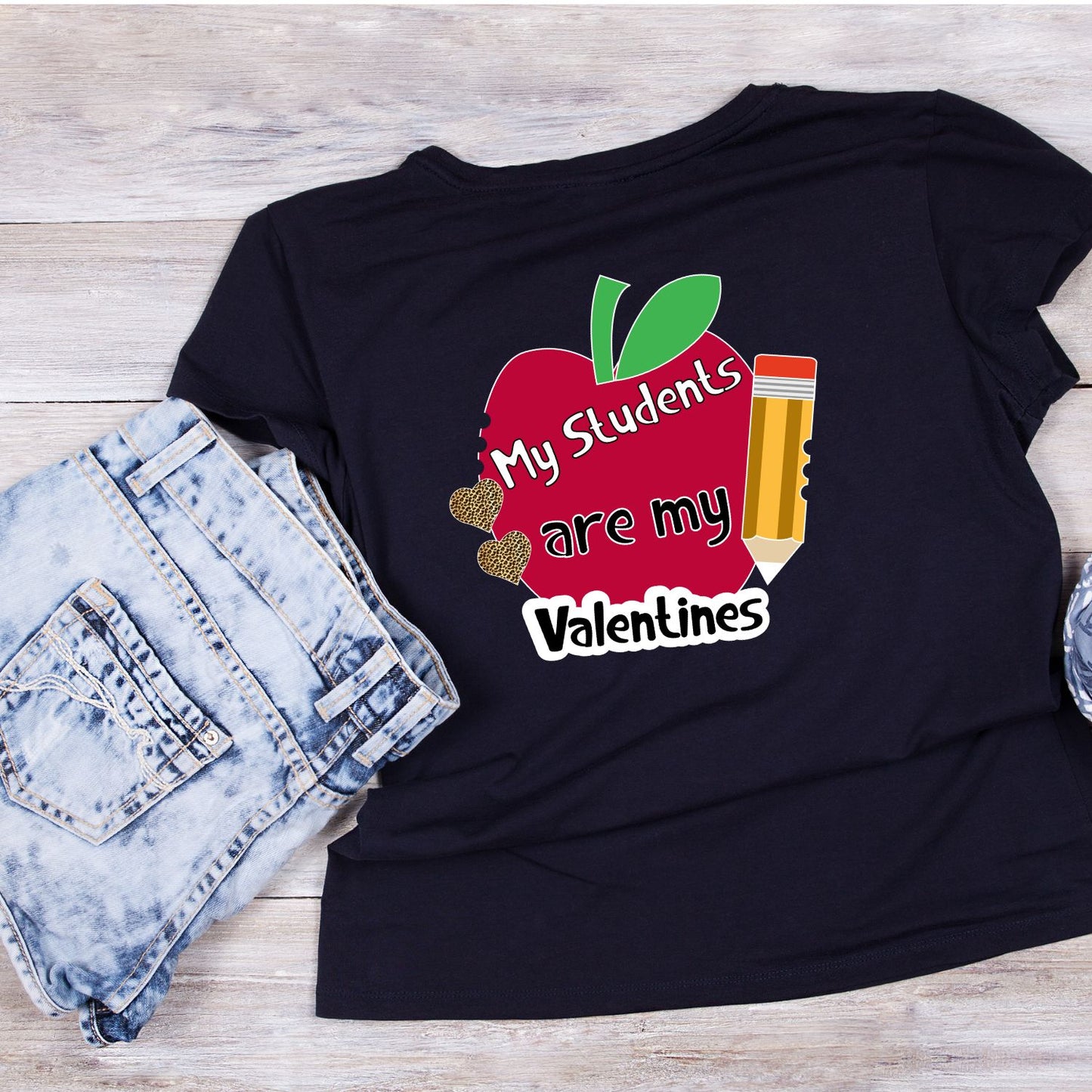 My Students Are My Valentine Apple Pencil T-shirt