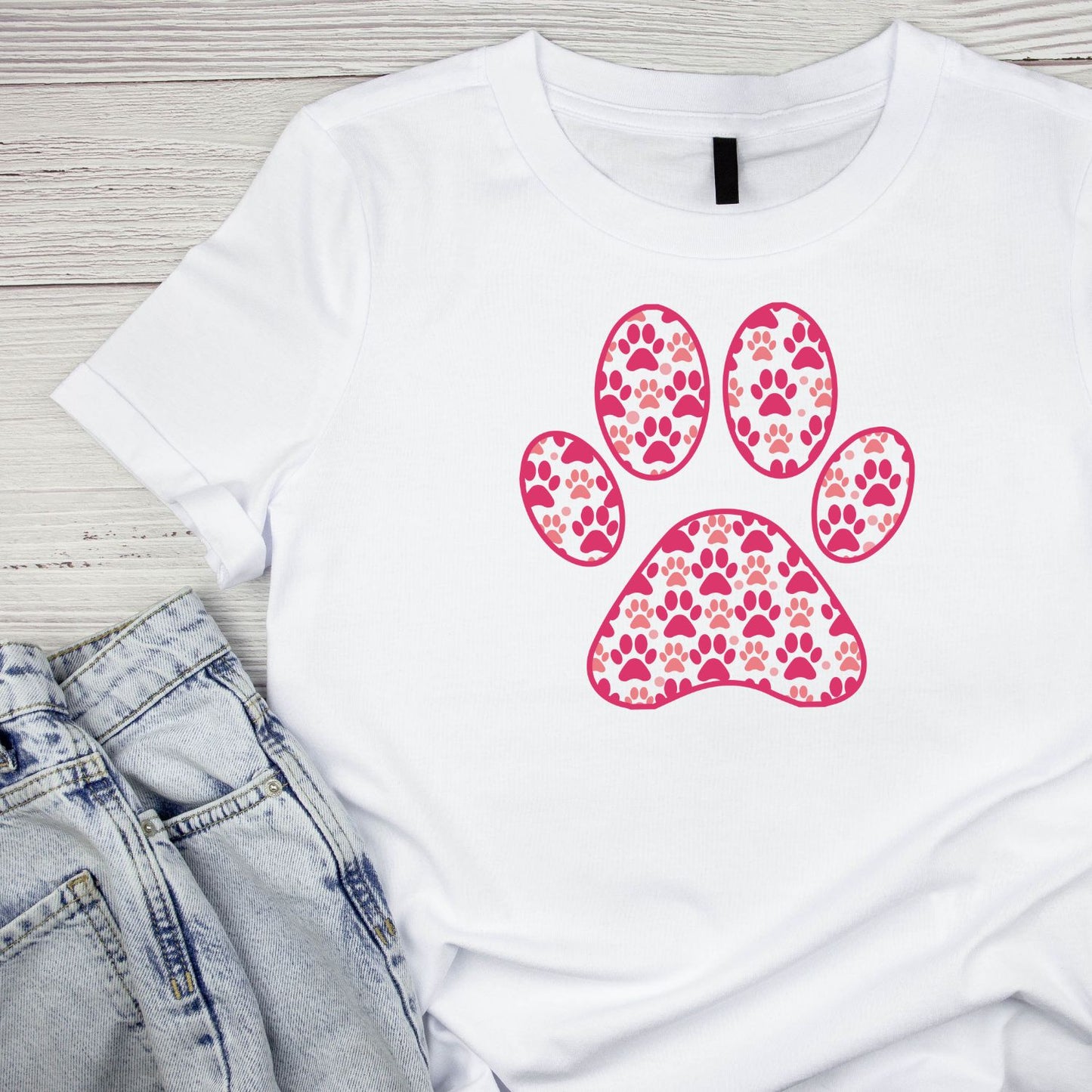 Dog Paw Pink T-shirt