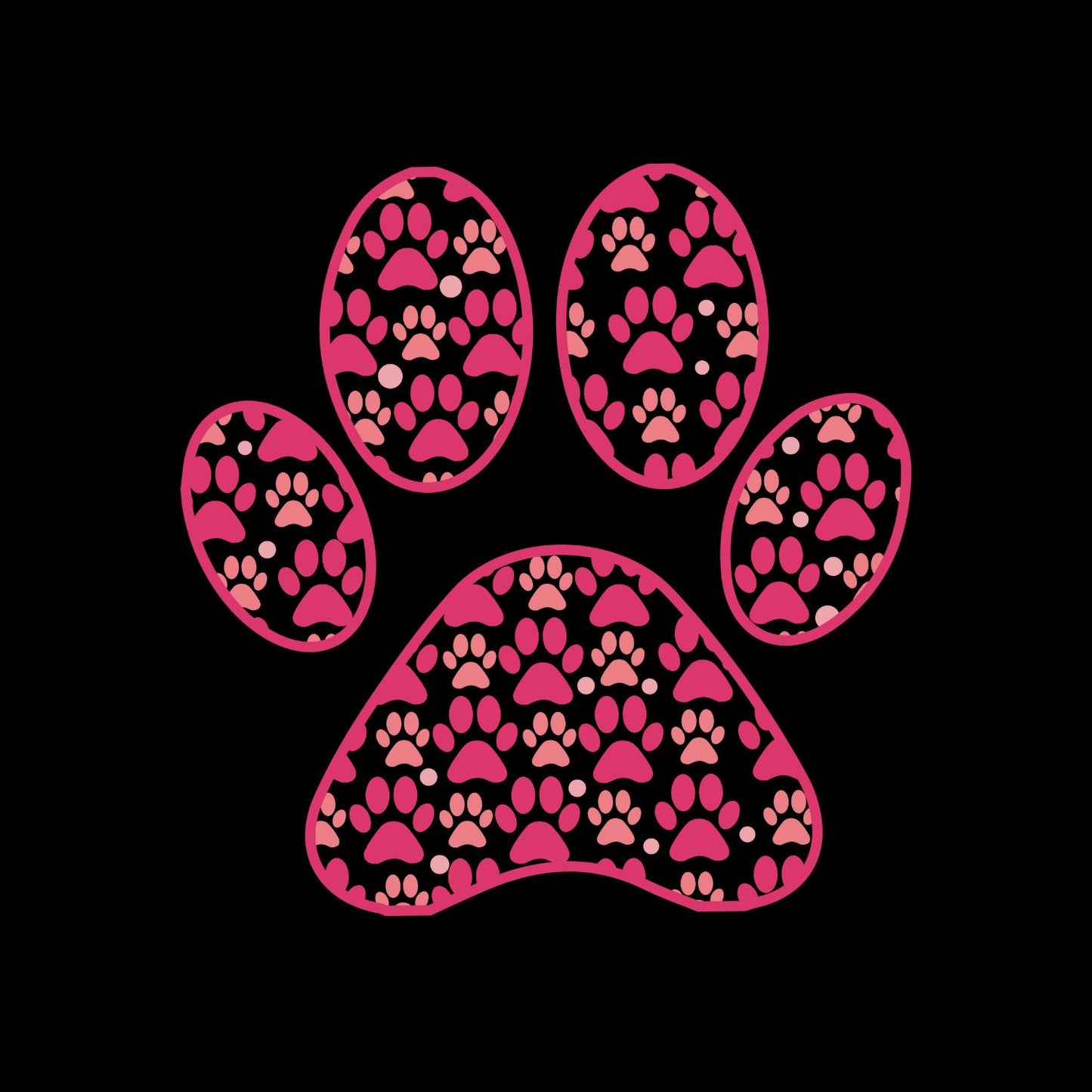 Dog Paw Pink T-shirt