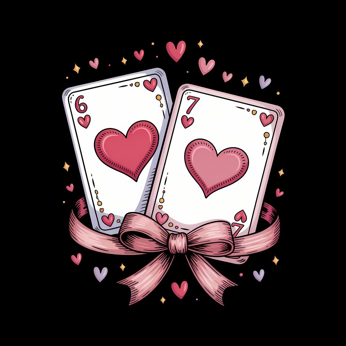 Heart Playing Cards 67 Valentine’s Day T-shirt