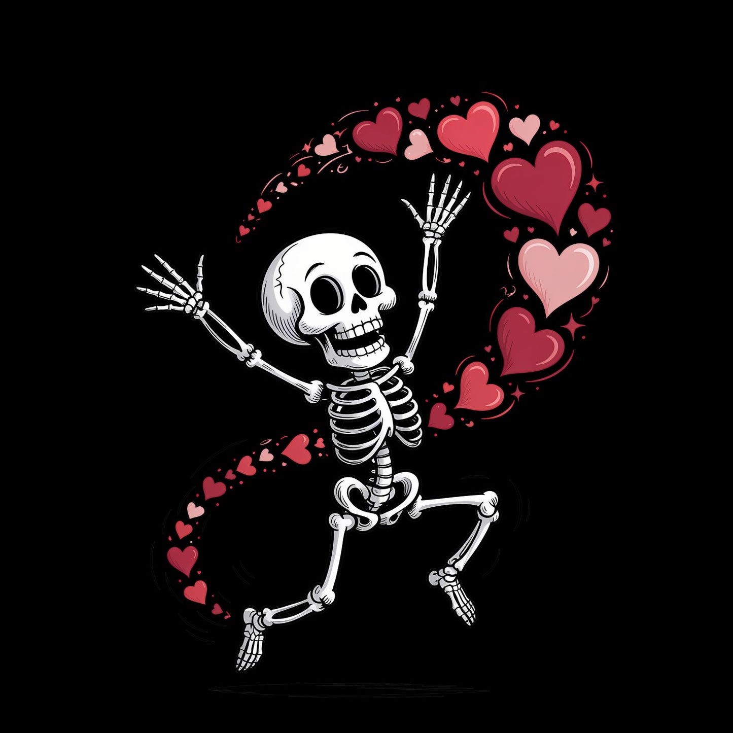 Skeleton Hearts Valentine’s Day T-shirt