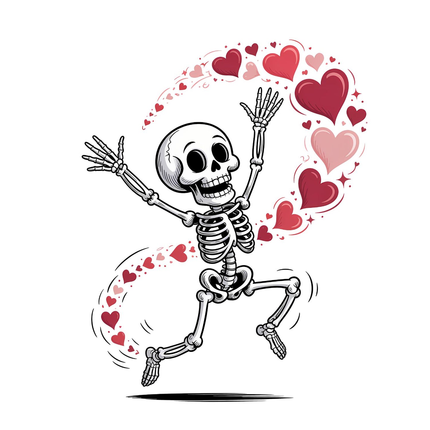 Skeleton Hearts Valentine’s Day T-shirt