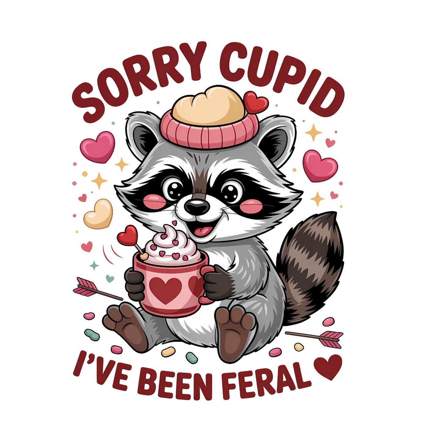 Sorry Cupid I’ve Been Feral Valentine’s Day T-shirt