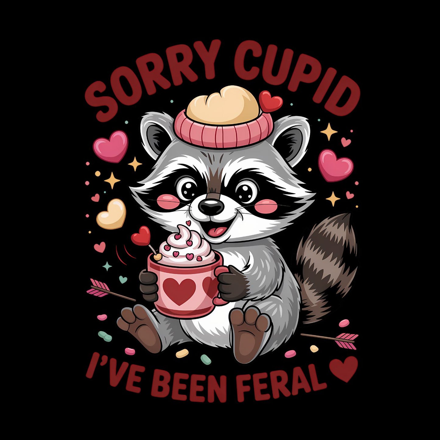 Sorry Cupid I’ve Been Feral Valentine’s Day T-shirt