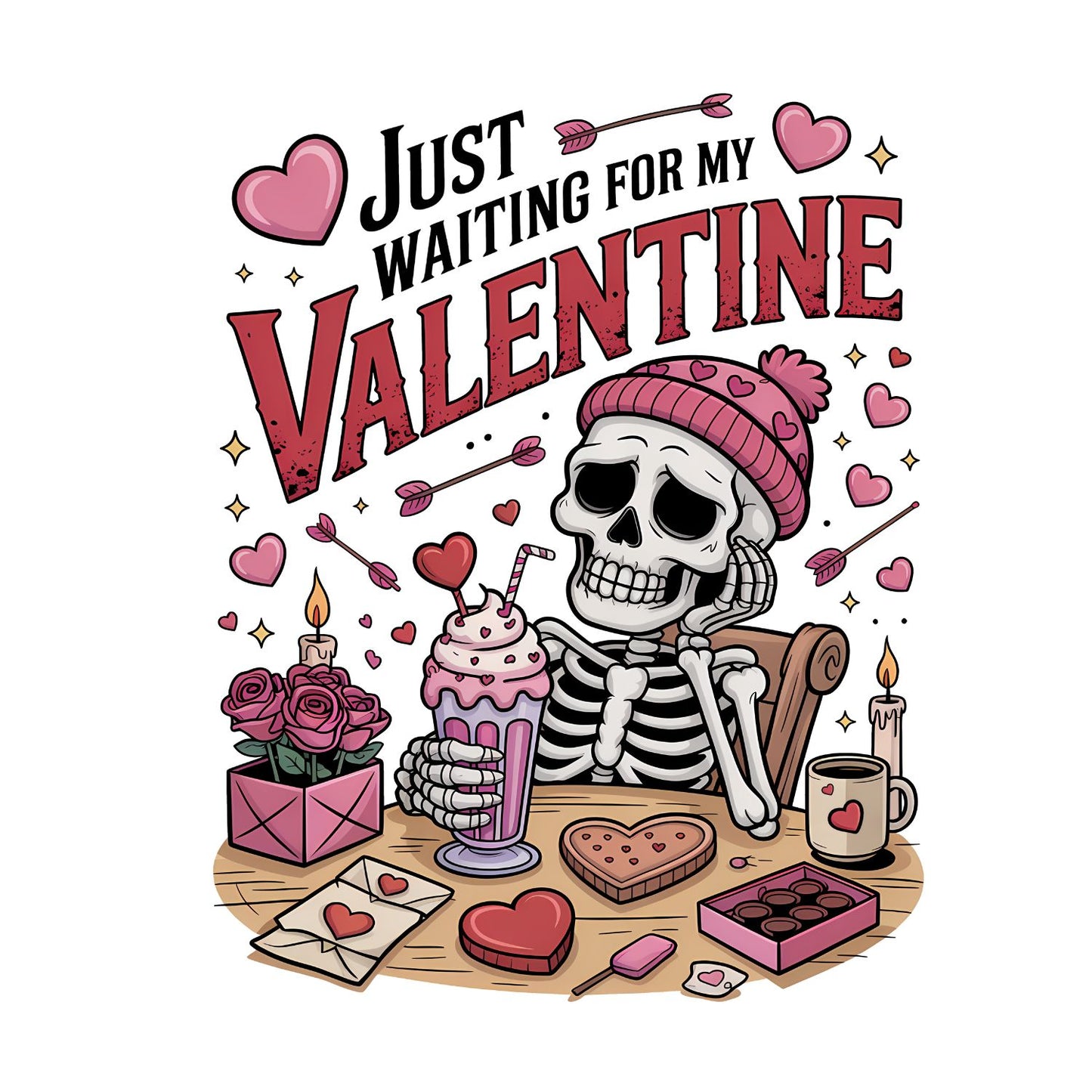 Just Waiting For My Valentine T-shirt
