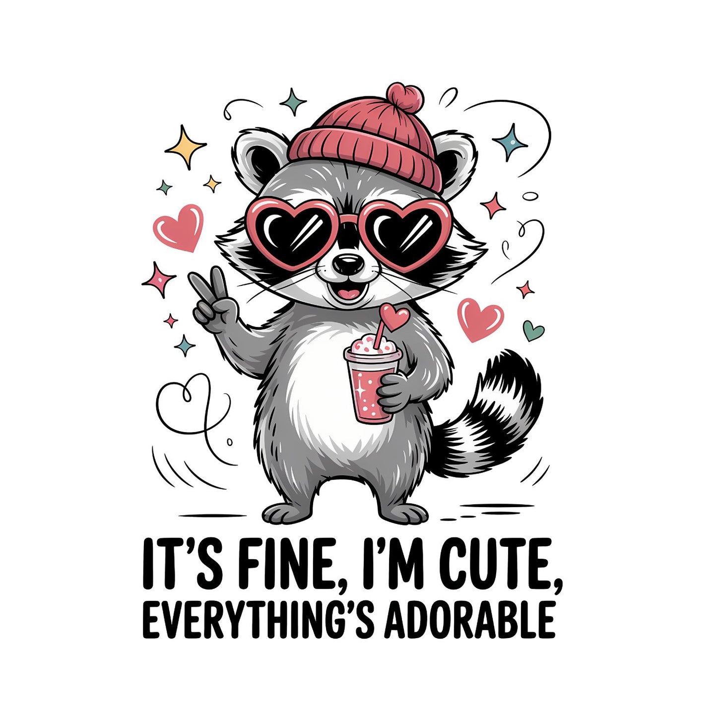 It’s Fine, I’m Fine, Everything’s Adorable Valentine’s Day T-shirt
