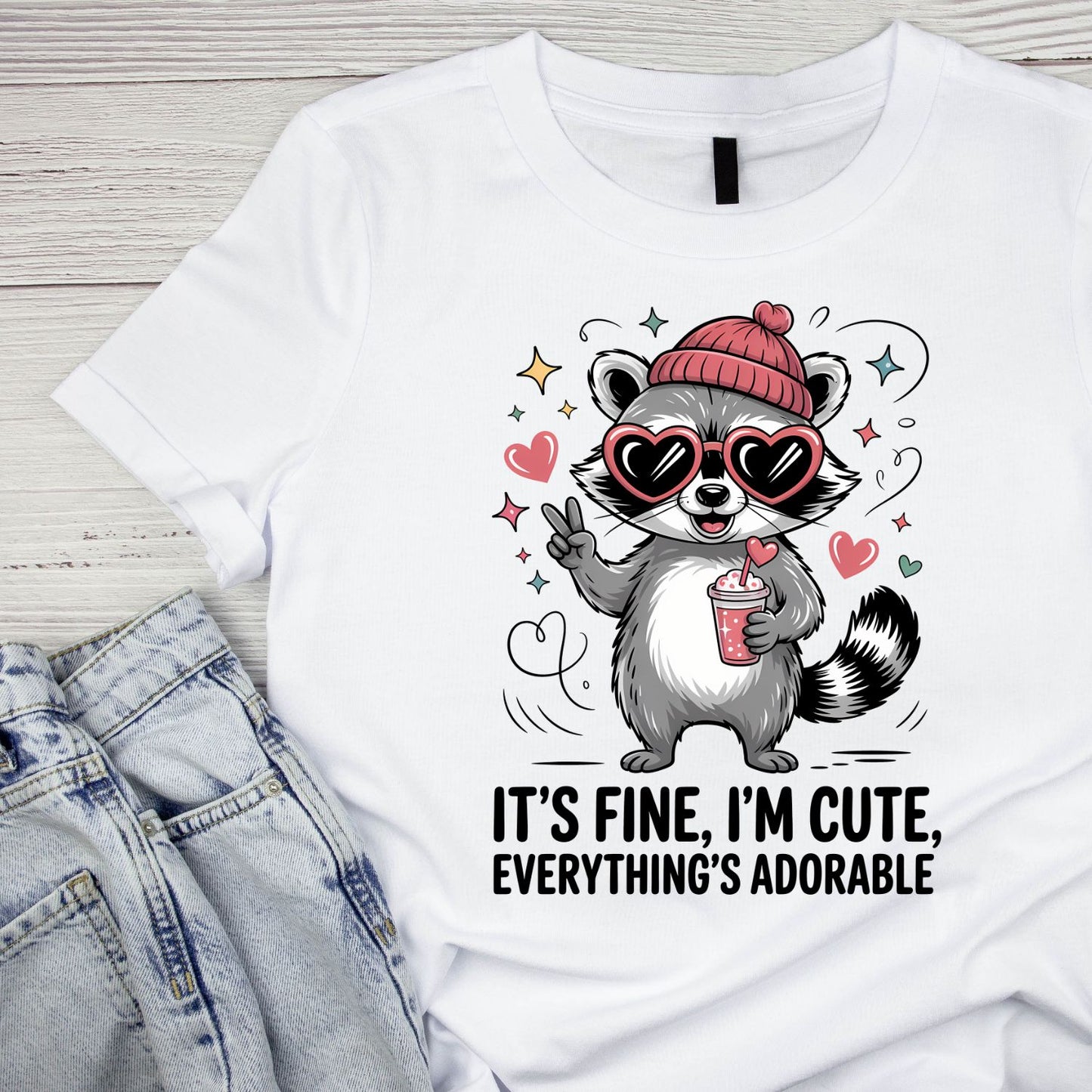 It’s Fine, I’m Fine, Everything’s Adorable Valentine’s Day T-shirt