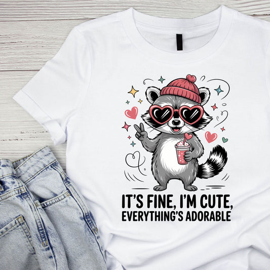It’s Fine, I’m Fine, Everything’s Adorable Valentine’s Day T-shirt