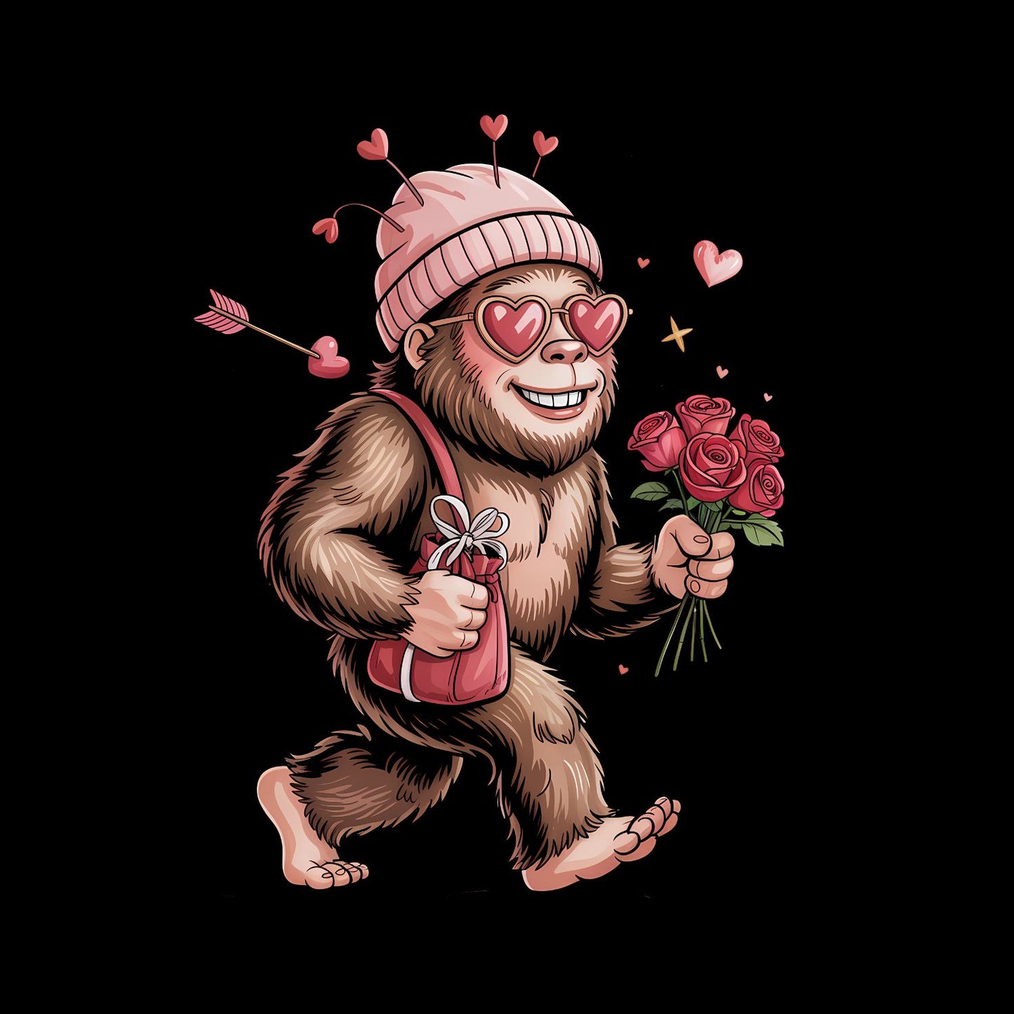 Bigfoot Valentine’s Day T-shirt
