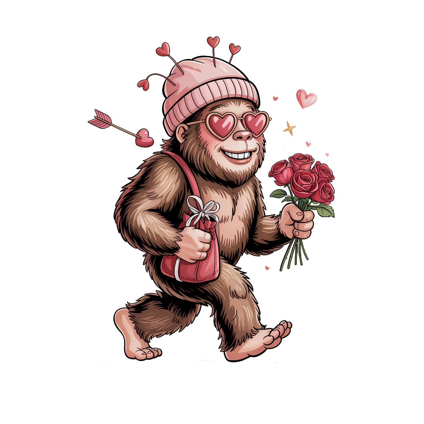 Bigfoot Valentine’s Day T-shirt