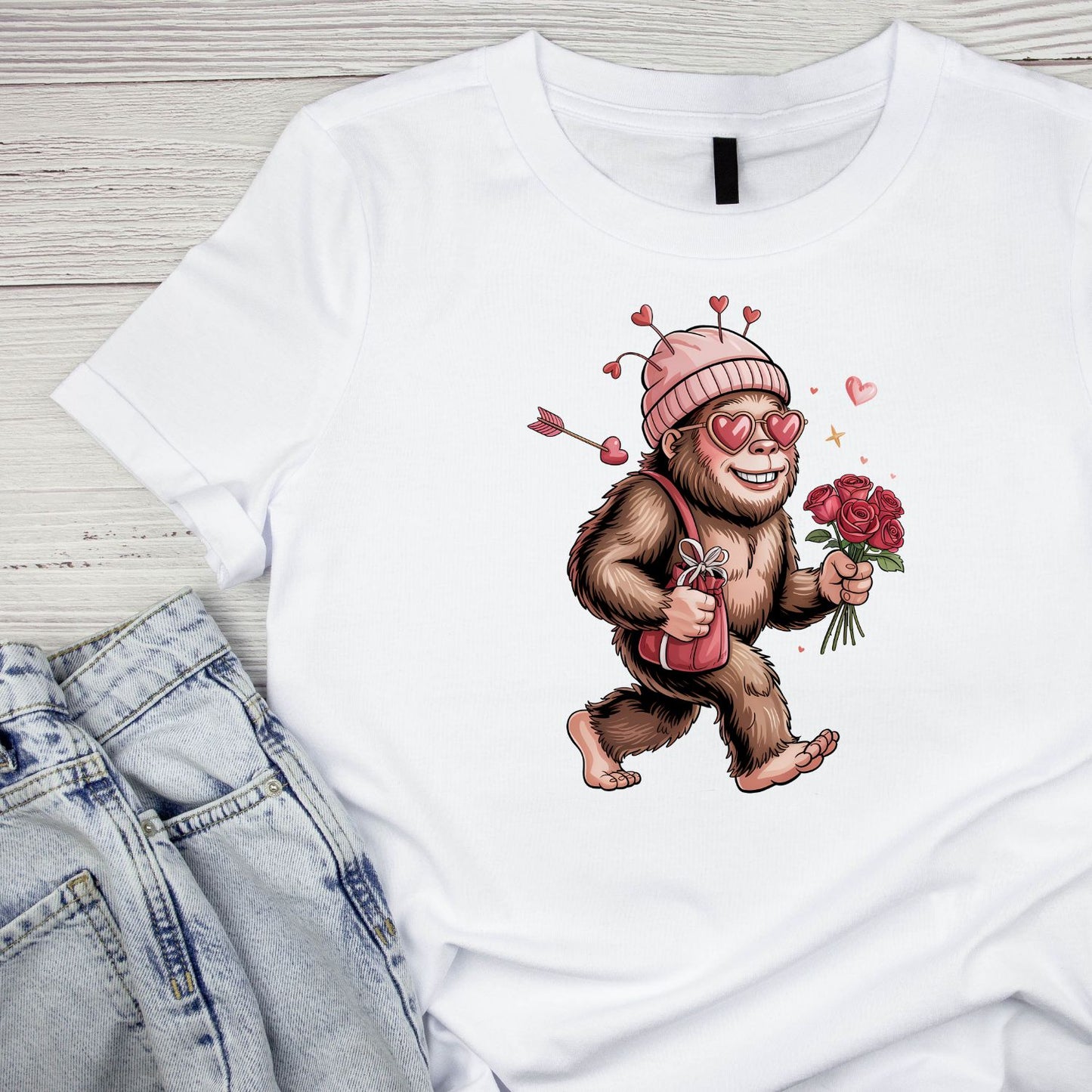 Bigfoot Valentine’s Day T-shirt