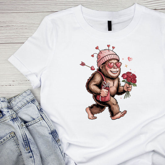 Bigfoot Valentine’s Day T-shirt