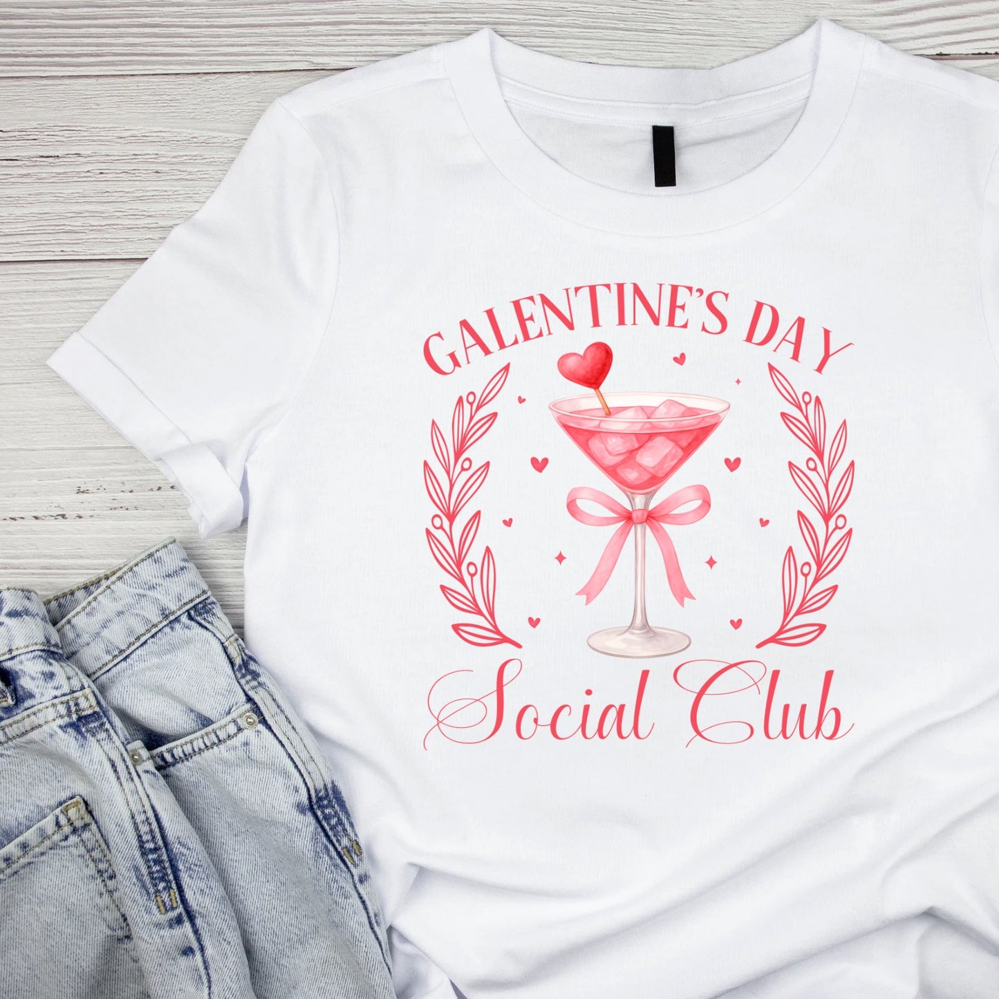 Galentine’s Day Social Club | Valentine’s Day T-shirt | Girl’s Night Out | Fun Women’s Gift
