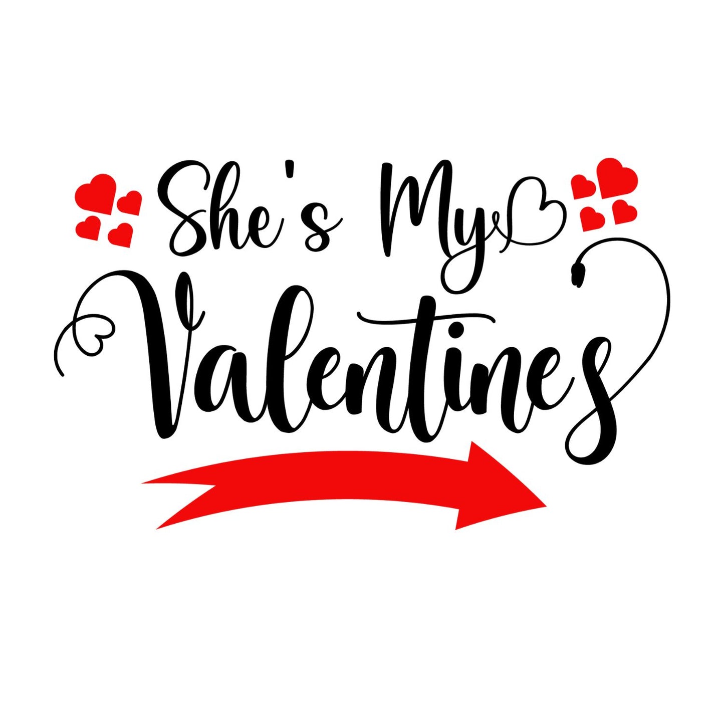 She’s My Valentine | He’s My Valentine |Couples Valentine’s Day T-shirt