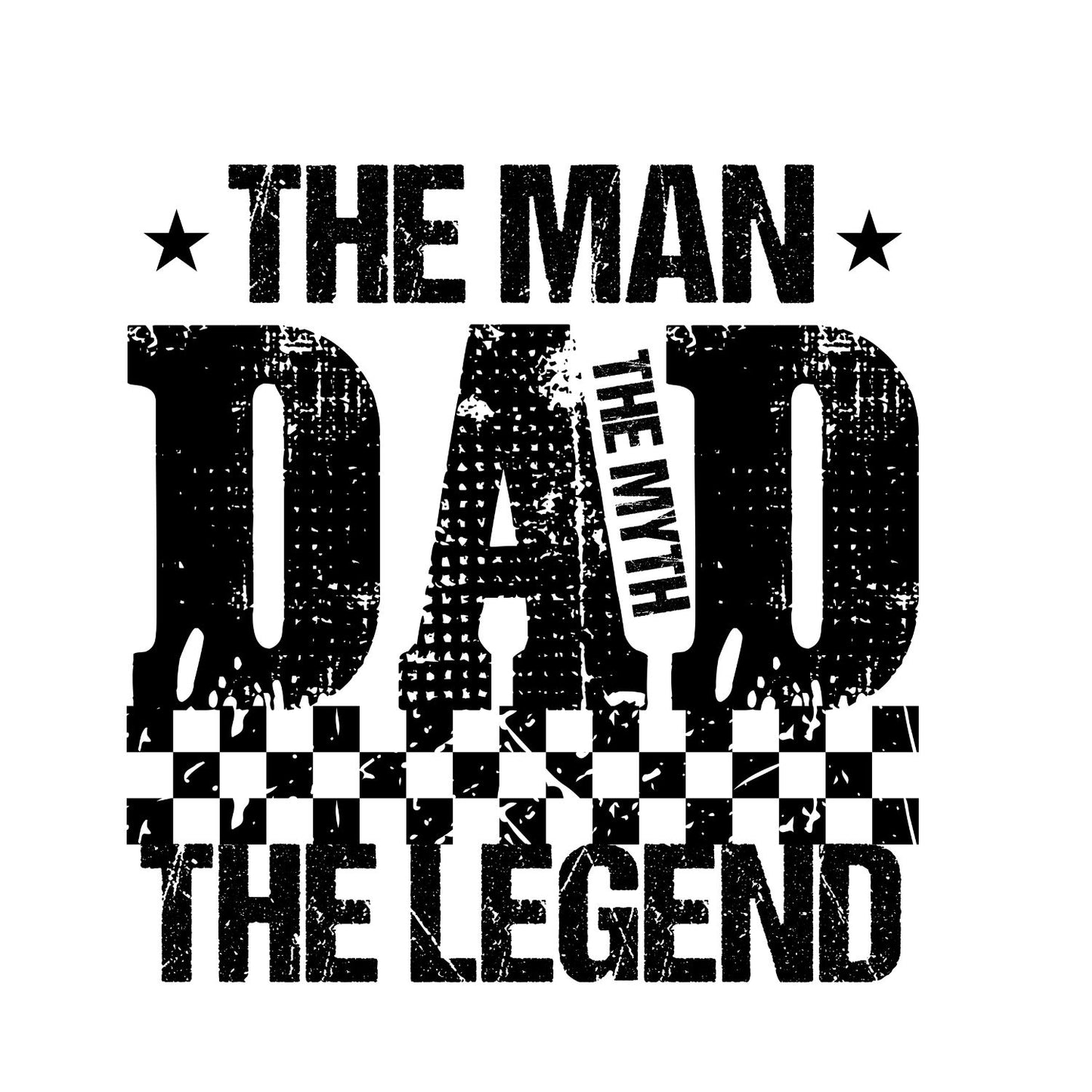 The Man The Myth The Legend Dad T-shirt | Racing Flag Graphic Tee | Printed Shirt | Father’s Day | Birthday