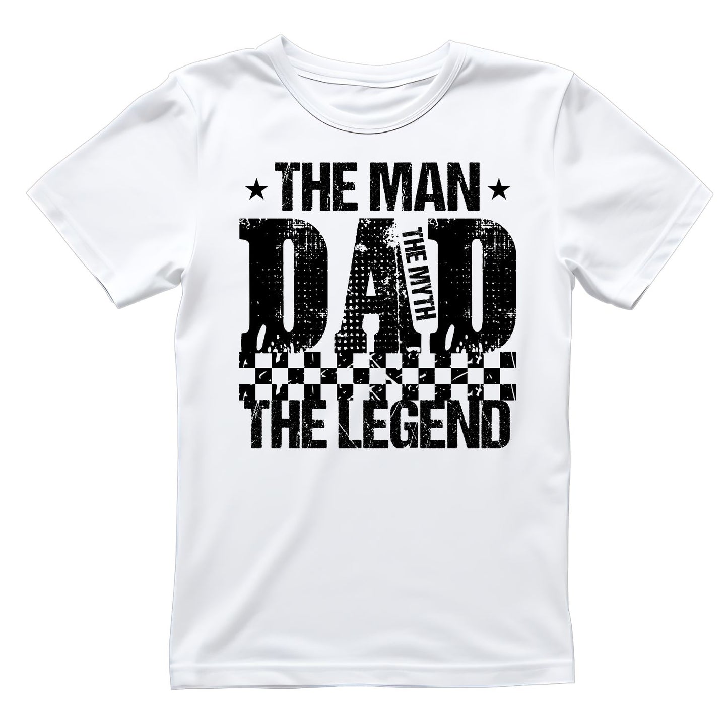 The Man The Myth The Legend Dad T-shirt | Racing Flag Graphic Tee | Printed Shirt | Father’s Day | Birthday