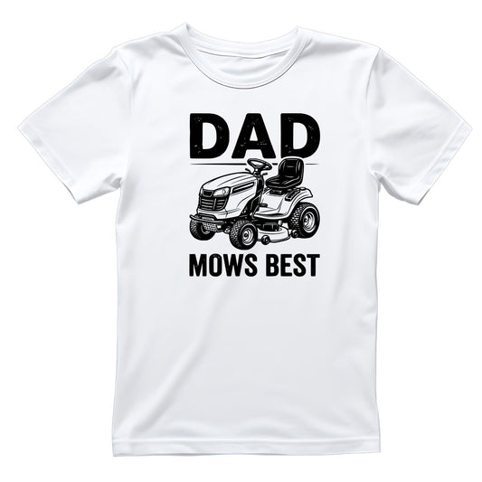 Dad Mows Best T-shirt | Lawn Mower Graphic Tee | Printed Shirt | Father’s Day | Birthday