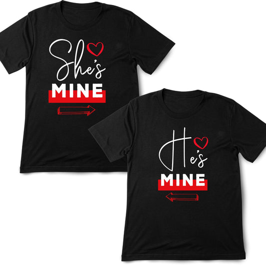 She’s Mine | He’s Mine | Couples Valentine’s Day T-shirt