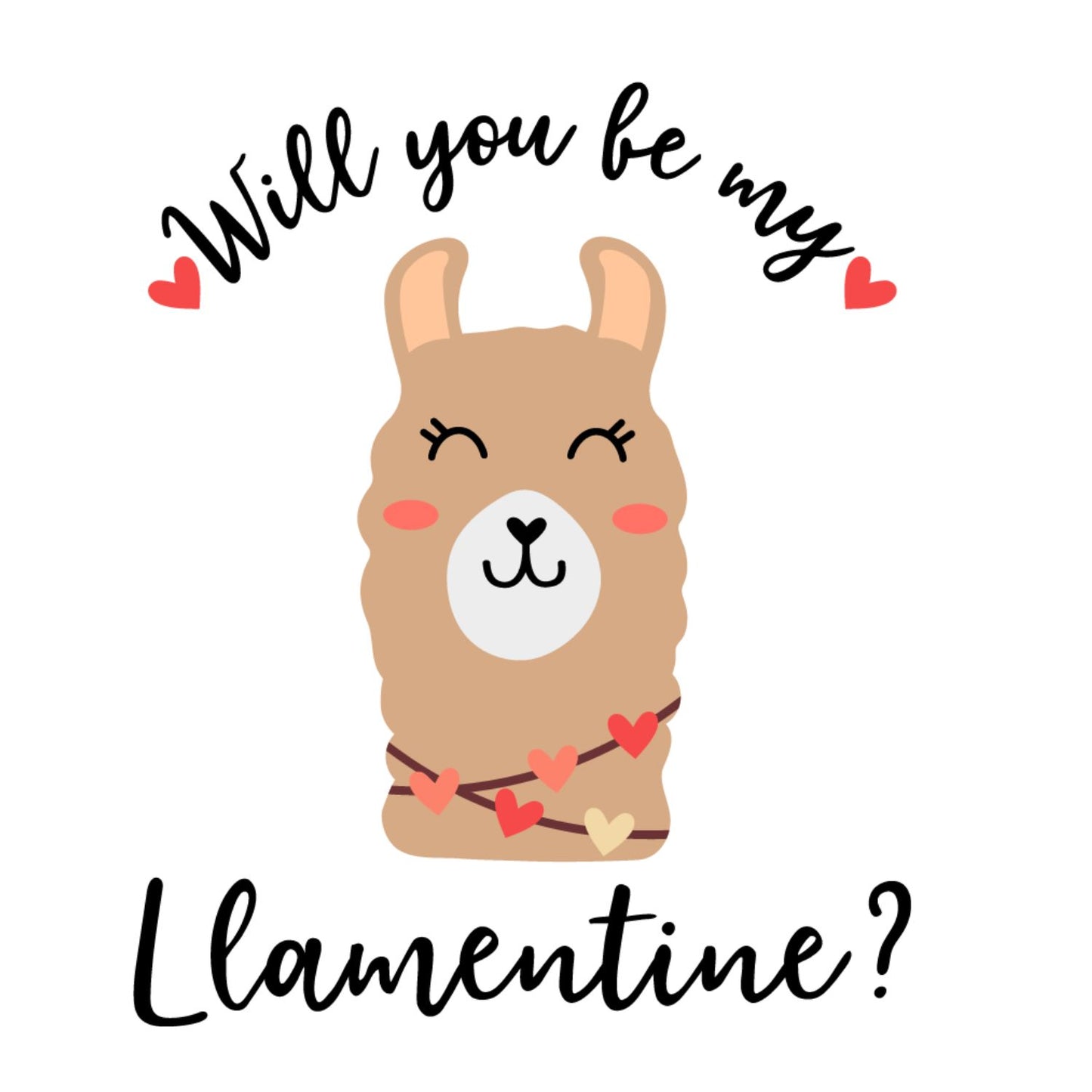 Will You Be My Lamentine? | Valentine’s Day T-shirt | Llama