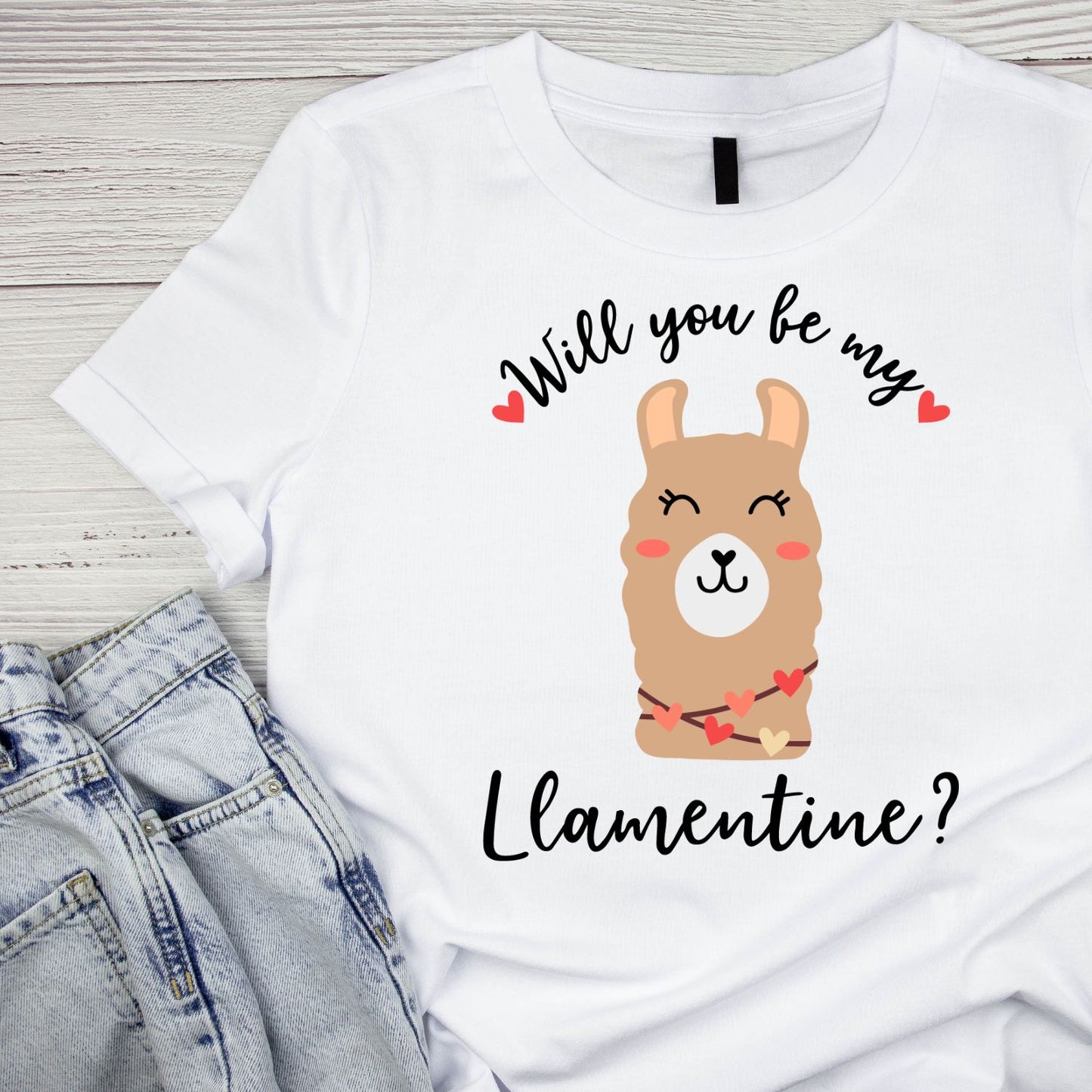 Will You Be My Lamentine? | Valentine’s Day T-shirt | Llama