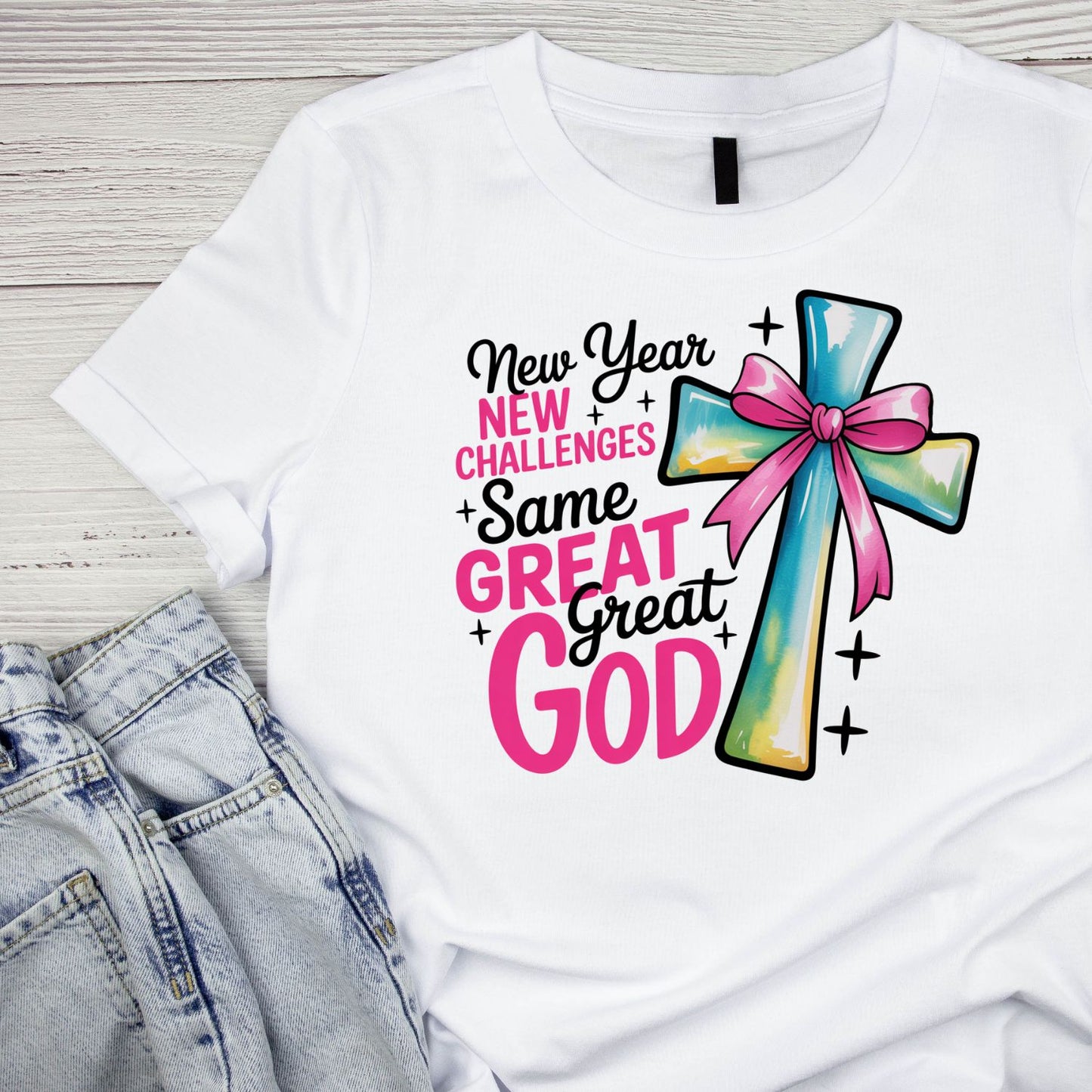 New Year New Challenges Same Great Great God T-Shirt |New Years Eve | New Years Day