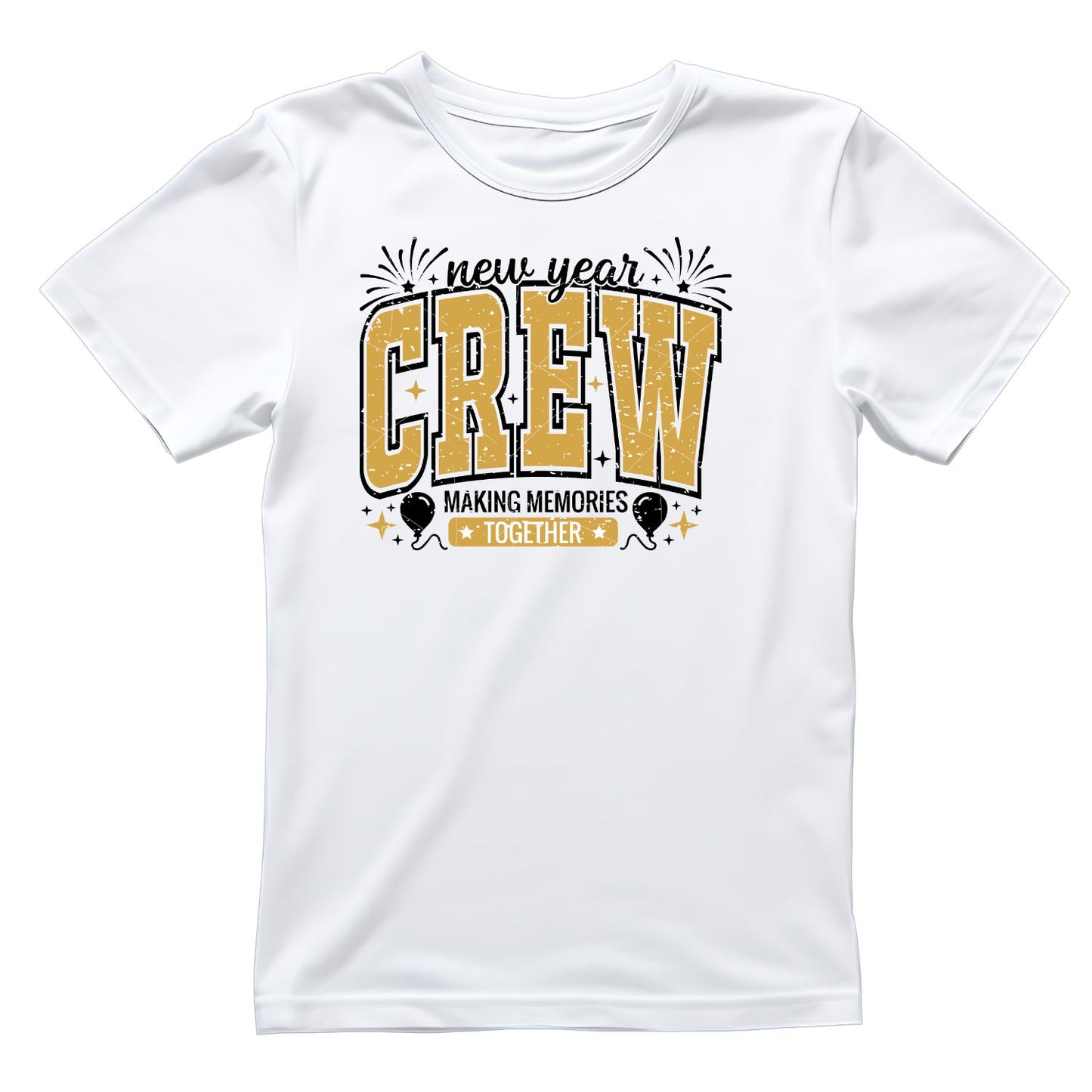 New Year Crew Making Memories Together T-shirt | Gold & Black | New Years Eve | New Years Day | Party