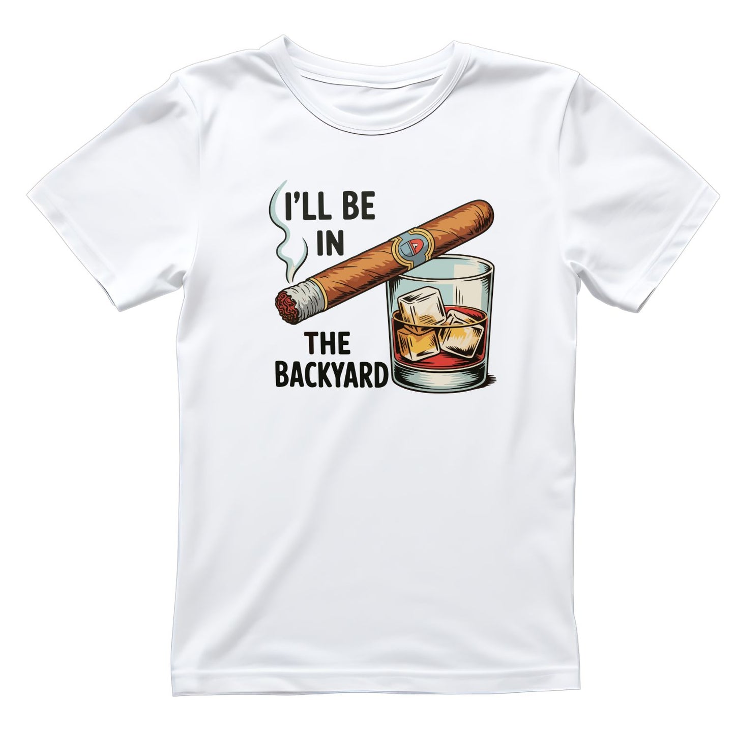 I’ll Be In The Garage Cigar & Drink T-shirt | Funny Graphic Tee | Printed Shirt | Father’s Day | Birthday