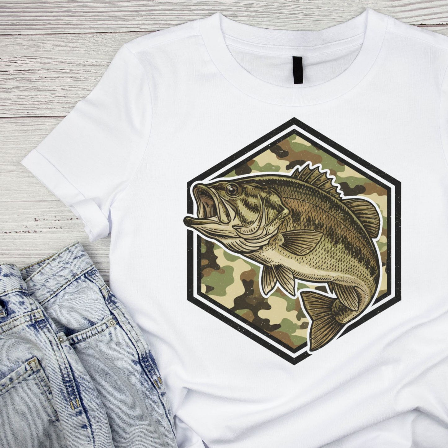 Fishing Camouflage Camo T-shirt