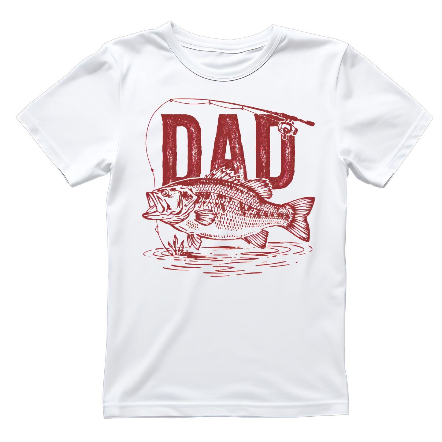 Dad Red Fishing T-shirt | Funny Graphic Tee | Printed Shirt | Father’s Day | Birthday