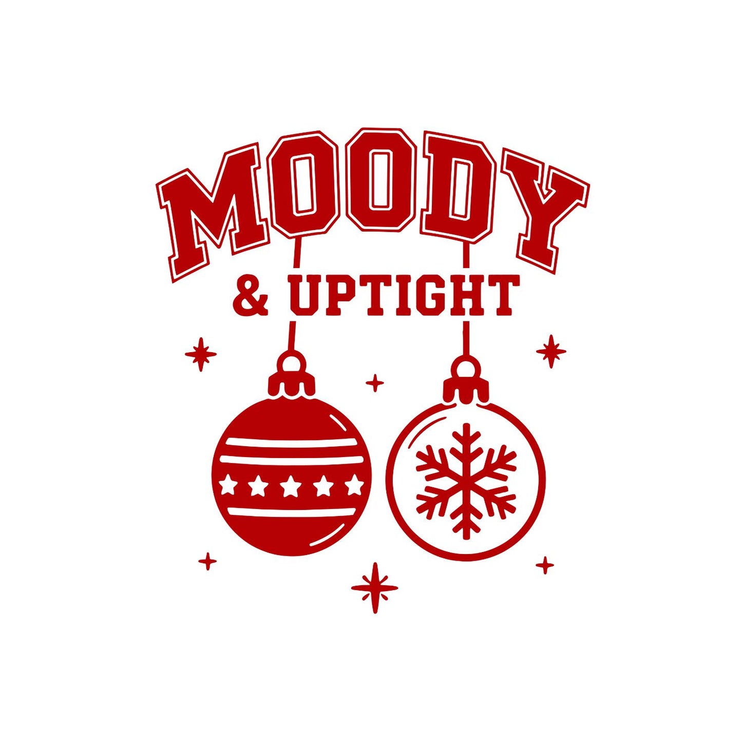 Merry & Bright | Moody & Uptight | Couples Christmas T-shirts