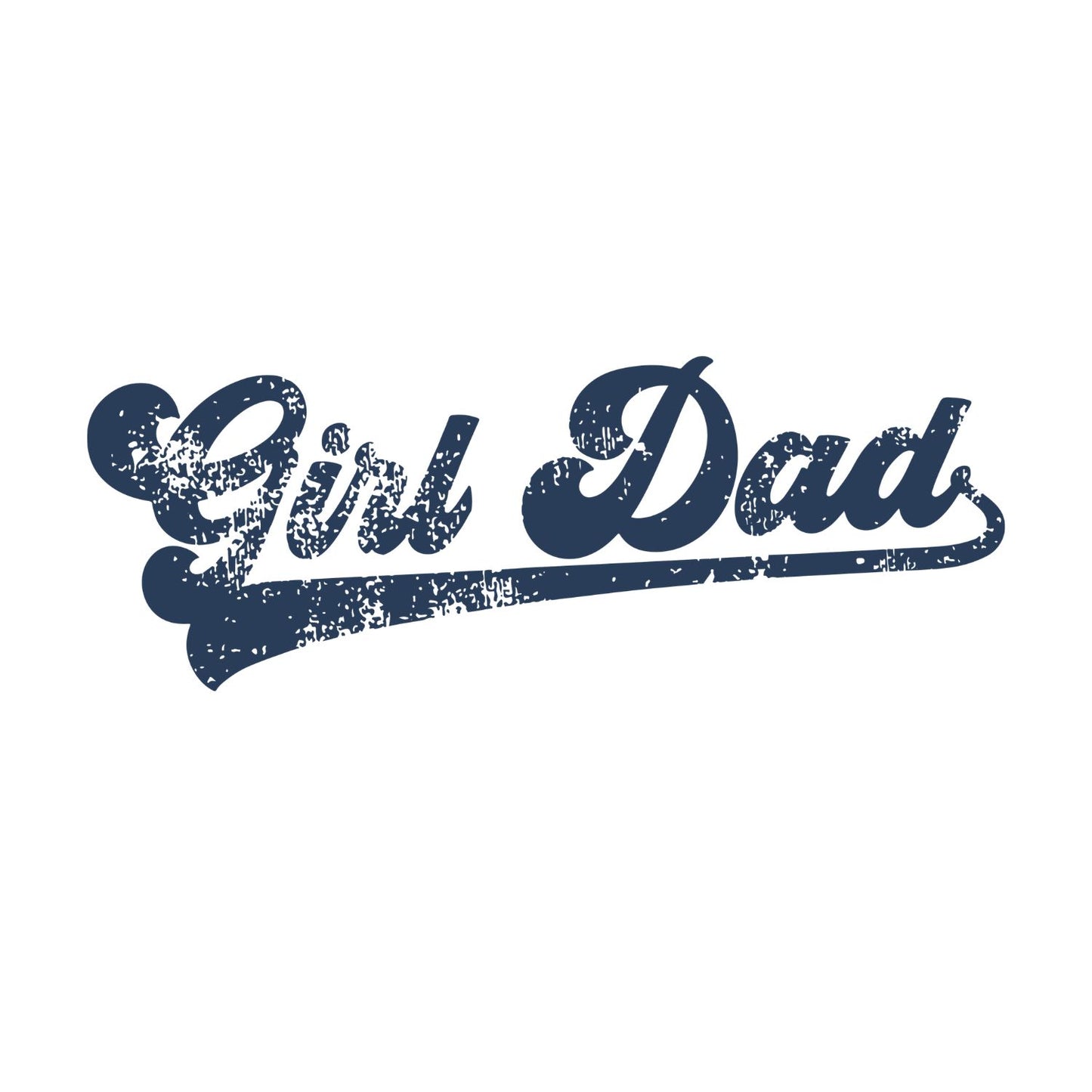 Girl Dad Blue Sports Logo T-shirt | Funny Graphic Tee | Printed Shirt | Father’s Day | Birthday