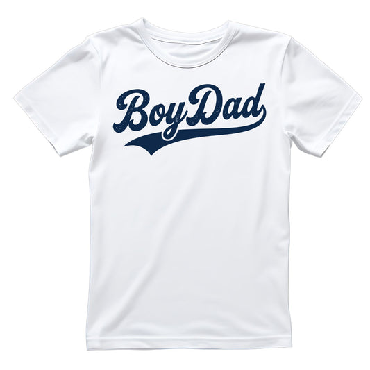 Boy Dad Blue Sports Logo T-shirt | Funny Graphic Tee | Printed Shirt | Father’s Day | Birthday