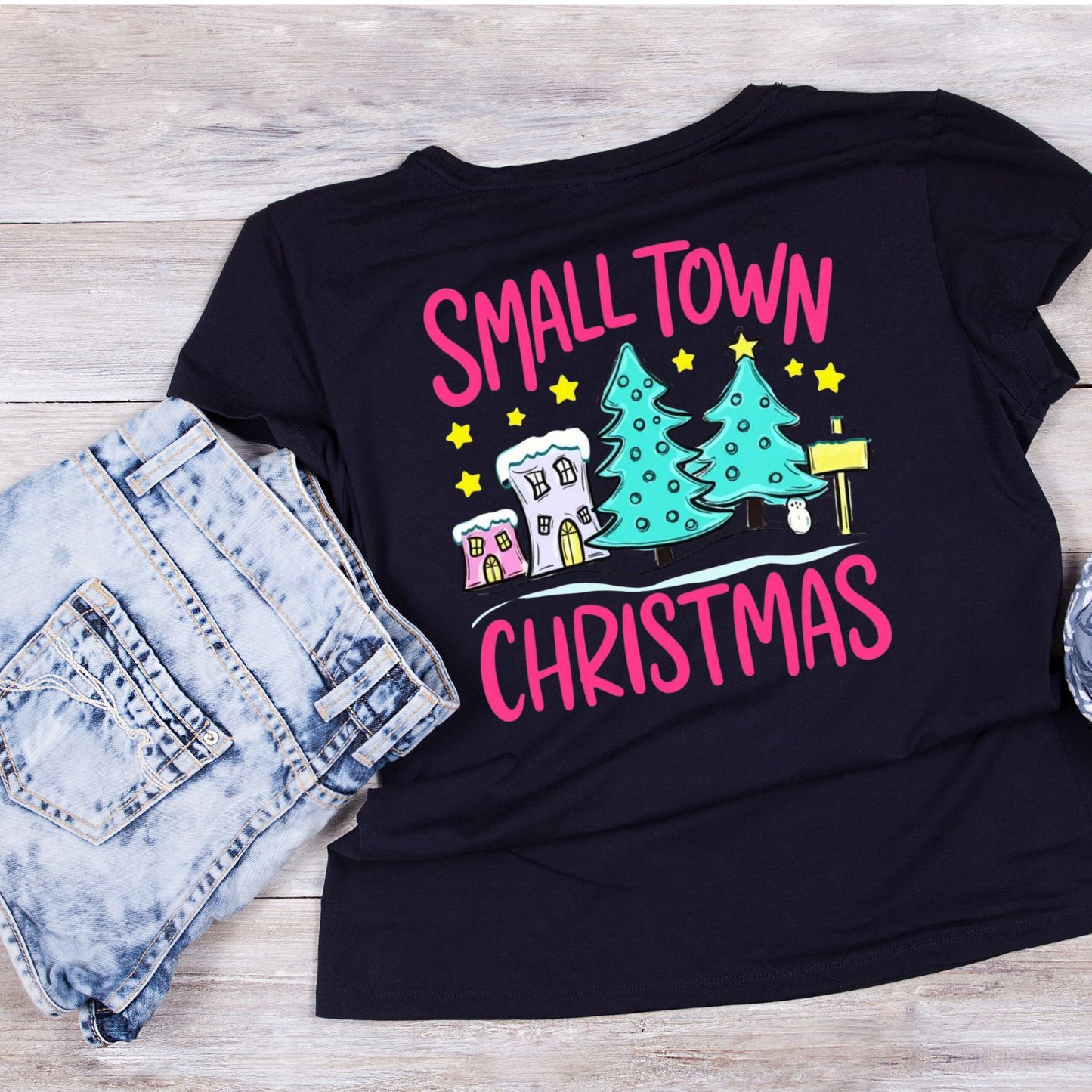 Small Town Christmas Tree T-shirt | Xmas | Holiday | Seasonal