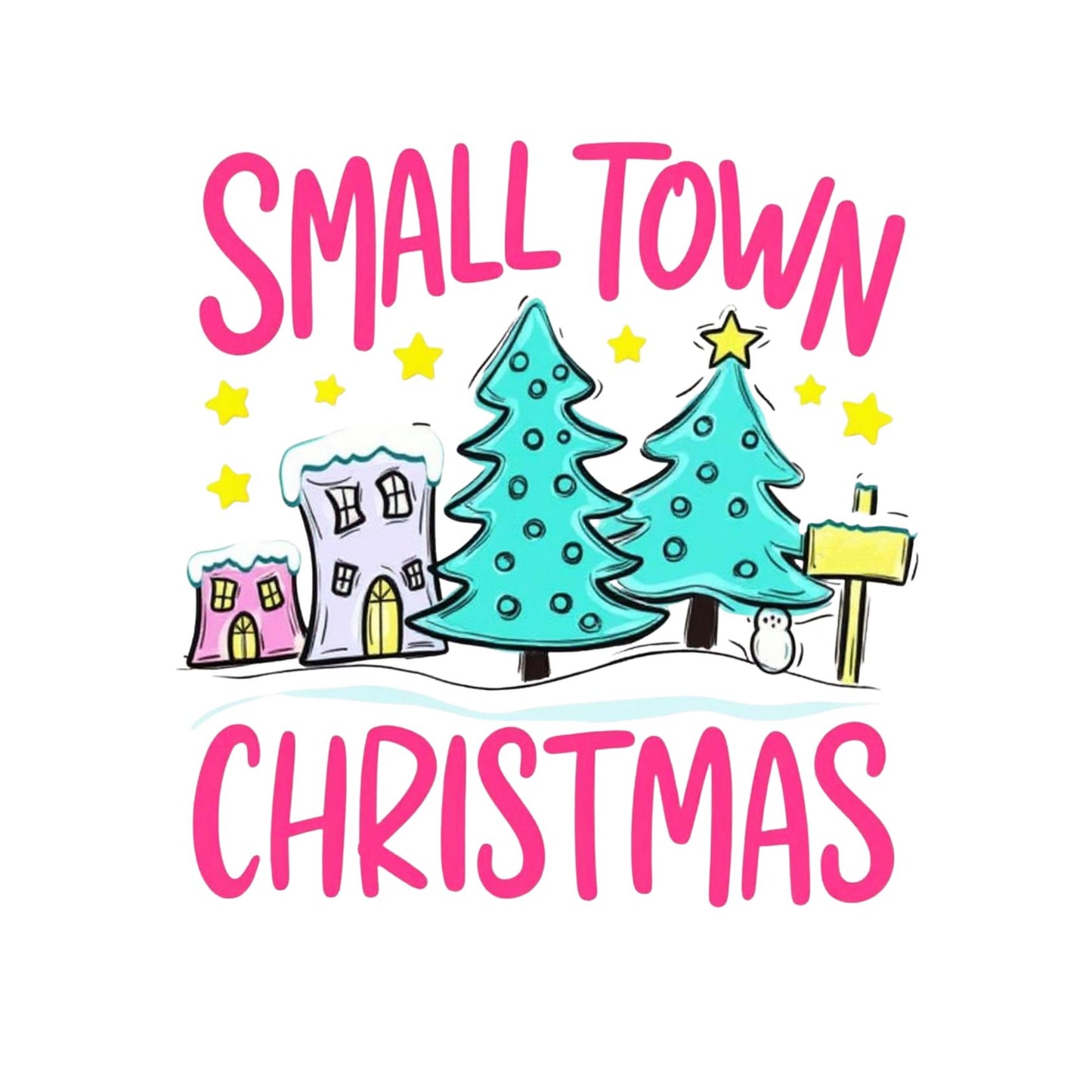 Small Town Christmas Tree T-shirt | Xmas | Holiday | Seasonal