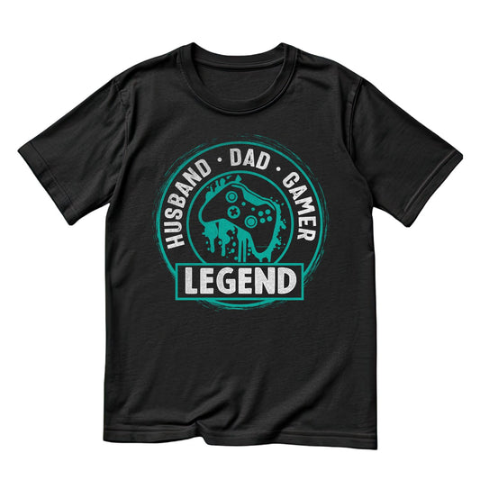 Husband Dad Gamer Legend T-shirt | Funny Graphic Tee | Printed Shirt | Father’s Day | Birthday