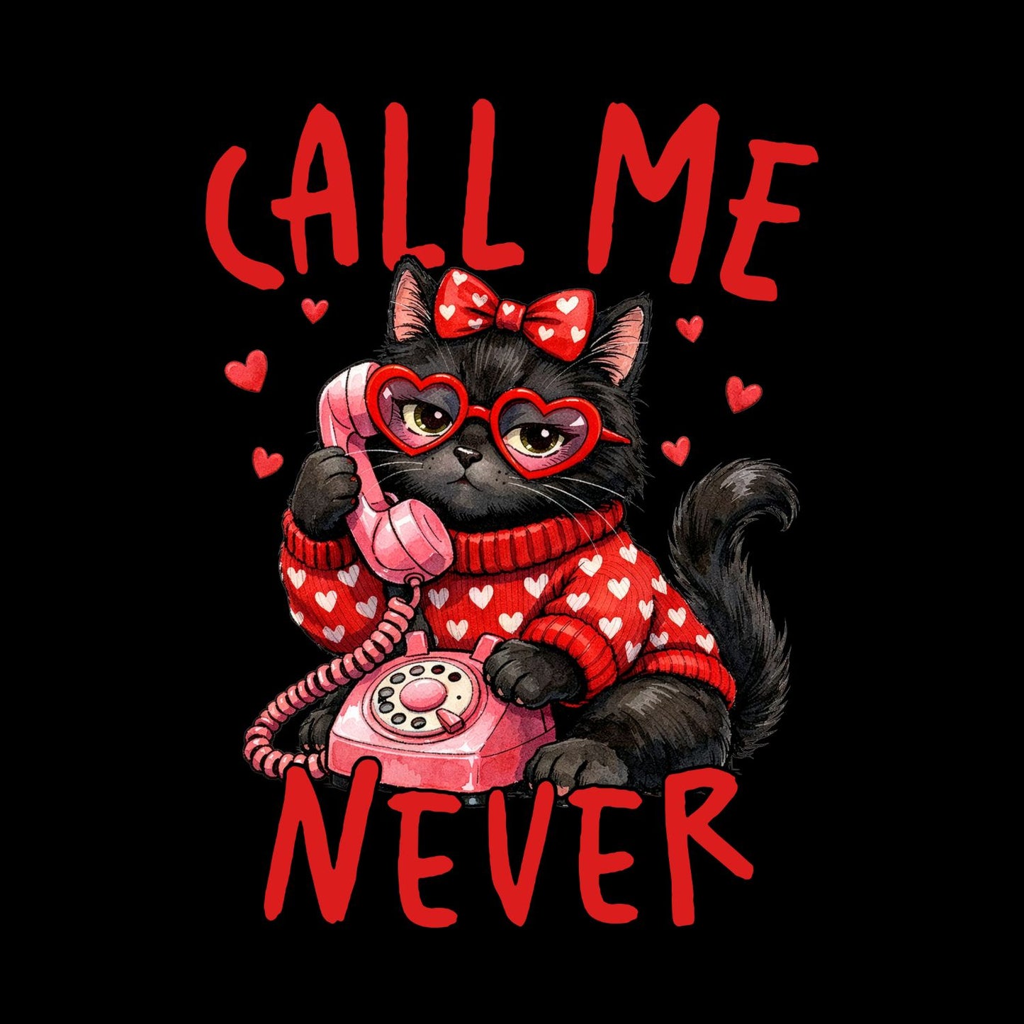 Call Me Never Cat T-Shirt| Kitty Kitten | Yarn Knitting Crochet