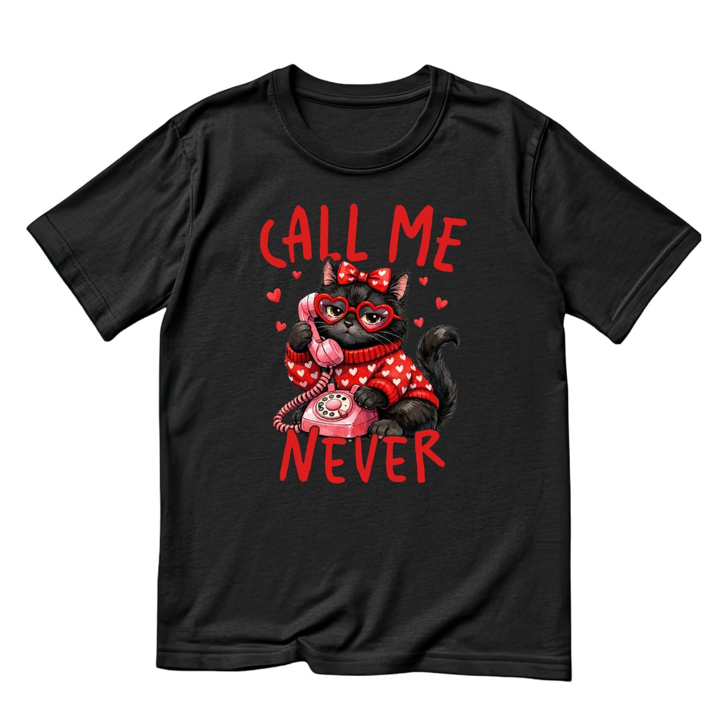 Call Me Never Cat T-Shirt| Kitty Kitten | Yarn Knitting Crochet