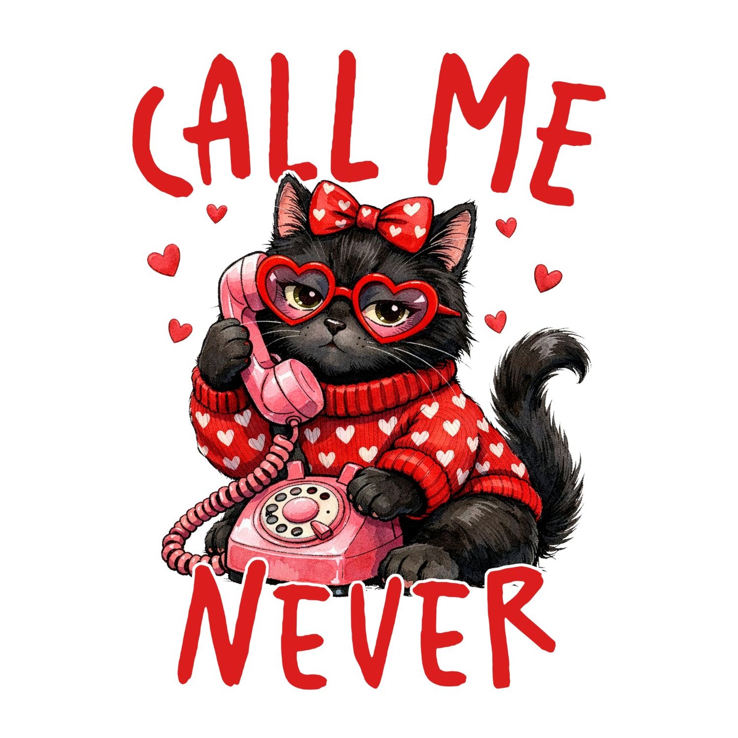 Call Me Never Cat T-Shirt| Kitty Kitten | Yarn Knitting Crochet
