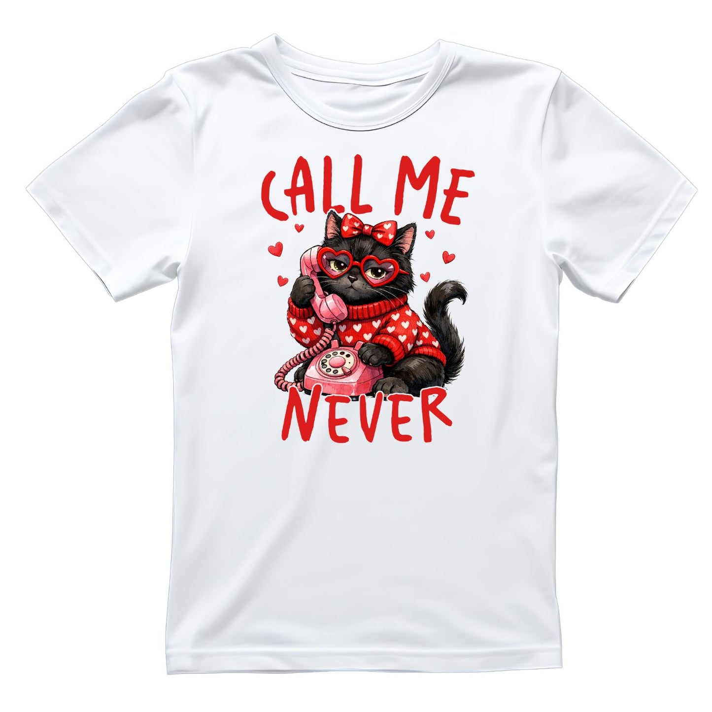 Call Me Never Cat T-Shirt| Kitty Kitten | Yarn Knitting Crochet
