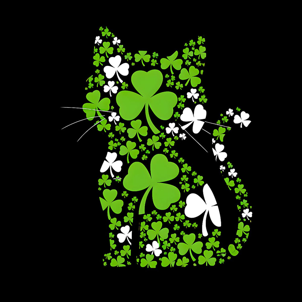 St Patrick’s Day Lucky Clover Cat T-Shirt