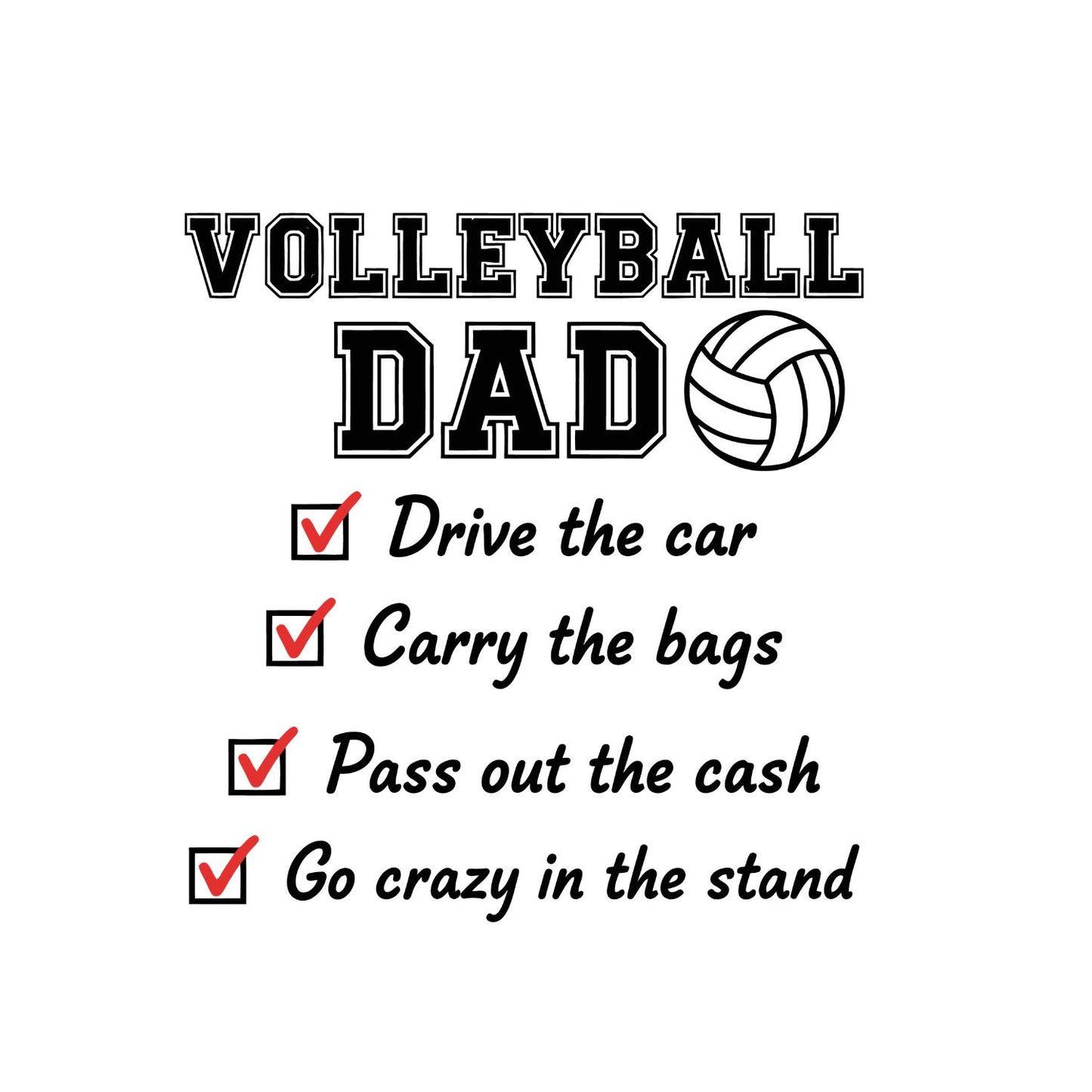 Volleyball Dad T-shirt | Sports Graphic Tee | Printed Shirt | Father’s Day | Birthday